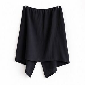 Eileen Fisher Black Silk Handkerchief Hem Skirt | Size S | Back Slit
